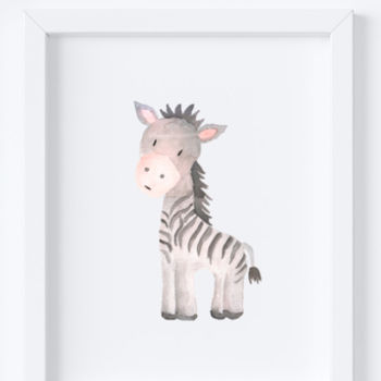 Nursery Safari Animal Baby Art Prints Set, 8 of 10