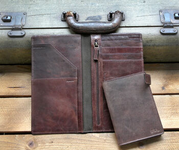 Personalised Vintage Travel Wallet And Passport Cover, 3 of 11