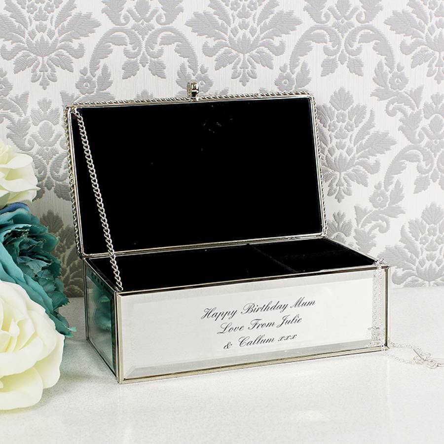personalised mirrored jewellery box by sassy bloom as seen on tv