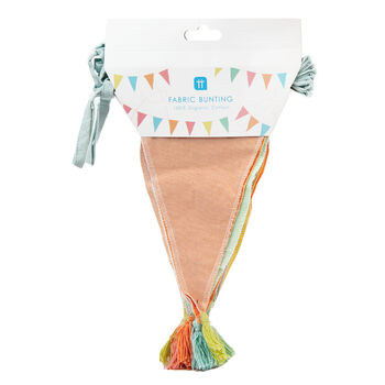 Pastel Cotton Fabric Bunting, 3m, 5 of 6