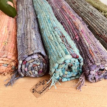 Colourful Dyed Rag Rug, 2 of 11