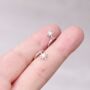 925 Silver Dangle Star Hoop Earrings, thumbnail 1 of 7