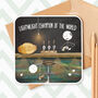 Lightweight Champion Funny Boxing Drinking Beer Birthday Card Brother Father Friend, thumbnail 1 of 6