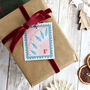 Festive Retro Stamps Gift Tags, thumbnail 4 of 10