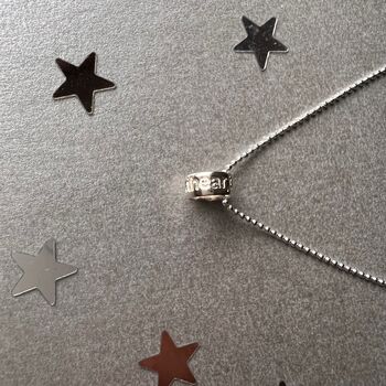Sweetheart Word Necklace In Sterling Silve, 2 of 3