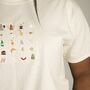 Unisex Hand Embroidered Natural Cafe Tshirt, thumbnail 10 of 12