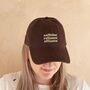'Caffeine Reliance Alliance' Cotton Baseball Cap, thumbnail 3 of 8