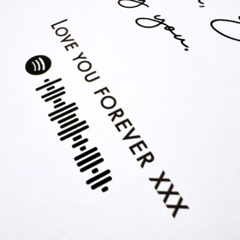 Metallic Personalised Dandelion Lyrics Print, 3 of 8