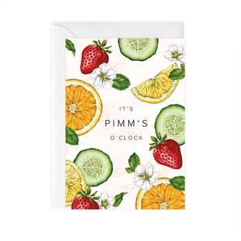 Botanical Party 'Pimm's O'clock' Card, 2 of 2