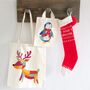 Personalised Patchwork Animals Christmas Gift Bag, thumbnail 2 of 4