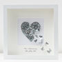 Framed 3D Silver Wedding Anniversary Butterfly Heart, thumbnail 1 of 7
