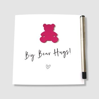 Valentines Card Big Bear Hugs Card Birthday, 5 of 7