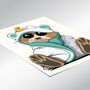 Cute Meerkat Bath Towel, Funny Toilet Art, thumbnail 2 of 9