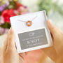 Rose Gold Plated Knot Of Friendship Ring Necklace, thumbnail 1 of 4