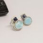 Larimar And Iolite Sterling Silver Earrings, thumbnail 1 of 7