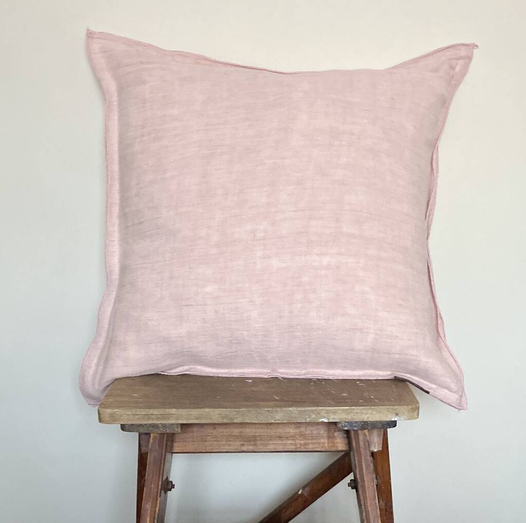 Linen Cushion Cover Blush Pink, 1 of 2