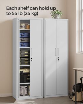 Five Tier Storage Cabinet Multi Purpose Steel Cupboard, 3 of 8