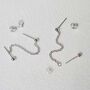 Sterling Silver Helix Chain Stud Earrings, thumbnail 5 of 9