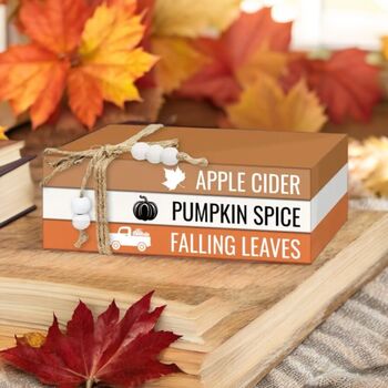 Autumn Wooden Pumpkin Spice Trio, 4 of 5