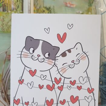 Cat Love Hearts Valentine's Day Card, 6 of 7