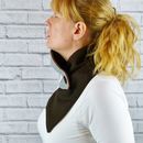 Colour Block Buttoned Scarf