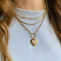 Gold Plated Semi Precious Agate Heart Necklace, thumbnail 4 of 7