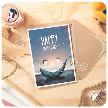 Anniversary Card For Husband, Boyfriend, Gay Couple, 3 of 5