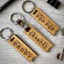 Personalised Oak Simply The Best Keyring, thumbnail 1 of 3