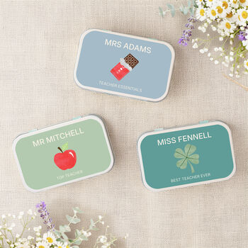 Personalised Thank You Teacher Gift Tins Pastel Edit, 4 of 6