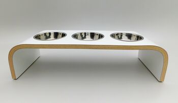 Three Bowl Raised Dog / Cat Feeder, 8 of 11