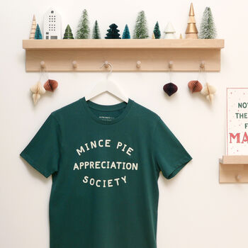 'Mince Pie Appreciation Society' T Shirt Green, 2 of 6