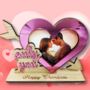 Valentines Heart Wooden Photo Frame, thumbnail 2 of 9