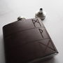 Personalised Viking Rune Leather Hip Flask, thumbnail 7 of 7