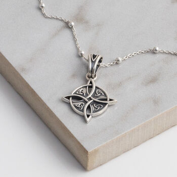 Sterling Silver Witches Knot Necklace, 6 of 7
