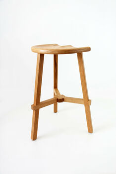 Set Of Two Wooden Kitchen Island Bar Stools, 3 of 11