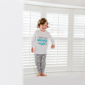 Personalised Mummy, Daddy, Child, Matching Movie Night Pyjamas, 2 of 12