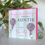 Leopard Love Balloon Auntie Birthday Card, thumbnail 2 of 3