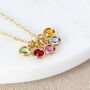 Gold Plated Mini Family Birthstone Charm Necklace, thumbnail 1 of 12
