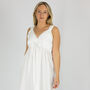 Women's White Cotton Sleeveless Nightdress Megan, thumbnail 3 of 7