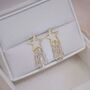 Monaco D’or Gold Star Pavé Crystal Waterfall Drop Earrings, thumbnail 2 of 3