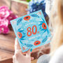 Floral 80th Birthday Age Card Sent Direct, thumbnail 1 of 3