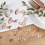Rose Gold Foiled Love Wedding Table Confetti, thumbnail 1 of 3