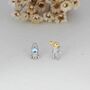 Mismatched Astronaut And Rocket Stud Earrings In Sterling Silver, thumbnail 4 of 12