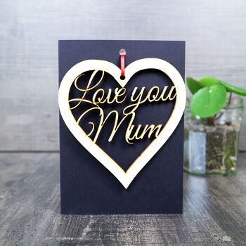 Love You Mum Keepsake And Mothers Day Card, 6 of 12