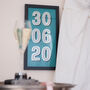 Personalised Date Handmade Gold Leaf Glass Sign, thumbnail 1 of 7