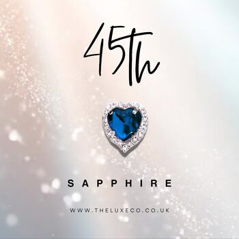 Sparkly Sapphire Anniversary Heart Card, 2 of 12