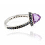 Istanbul Secret Amethyst And Black Spinel Ring, thumbnail 3 of 5