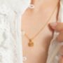 Citrine Solitaire Pendant Necklace In Sterling Silver And Gold, thumbnail 5 of 11