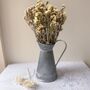 Cream Dried Wildflowers In Silver Jug, thumbnail 3 of 3