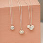Small Initial Pebble Necklace. Recycled Sterling Silver, thumbnail 10 of 11